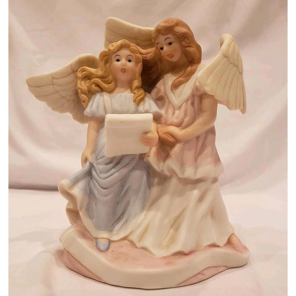 VTG Schmid Music Box 2 Angels 1992 B Shackman Musical Collectables "Ode to Joy"